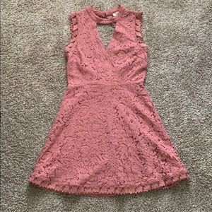 Pink lace dress